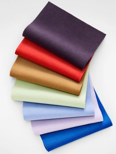 fabrics folded ontop of one another